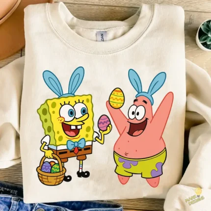 Vector Gratis Bob Esponja y Patricio Pascua - Ilustración de Pascuas para Sublimación