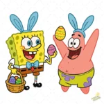 Vector Gratis Bob Esponja y Patricio Pascua - Ilustración de Pascuas para Sublimación