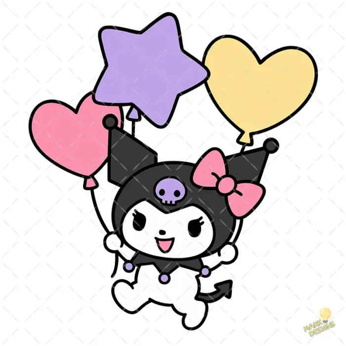Vector Gratis de Kuromi Cumpleaños - Ilustración Aesthetic para Sublimación