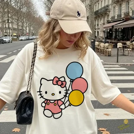 Vector Hello Kitty Cumpleaños - Ilustración para Camisetas y Decoración