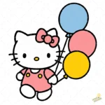 Vector Hello Kitty Cumpleaños - Ilustración para Camisetas y Decoración