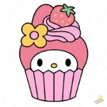 Vector My Melody Cumpleaños - Ilustración de Postre Kawaii para Sublimación