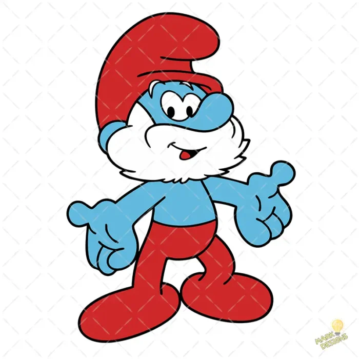 Vector Papá Pitufo para Sublimación y Corte - Mark Designs