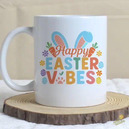 Vector Pascua Colorido - Ilustración Easter Vibes para Camisetas y Tazas