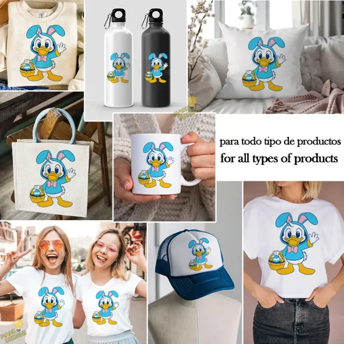 Vector Pato Donald Pascua - Ilustración de Disney para Camisetas y Tazas - Image 3
