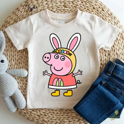Vector Peppa Pig Pascua - Ilustración Infantil para Camisetas y Cumpleaños
