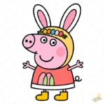Vector Peppa Pig Pascua - Ilustración Infantil para Camisetas y Cumpleaños