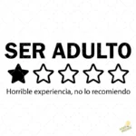 Vector Reseña Ser Adulto No lo Recomiendo – Ilustración 4K para Stickers y DTF