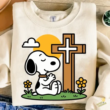 Vector Snoopy Cristiano - Ilustración de Fe para Camisetas y Sublimación