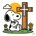 Vector Snoopy Cristiano - Ilustración de Fe para Camisetas y Sublimación