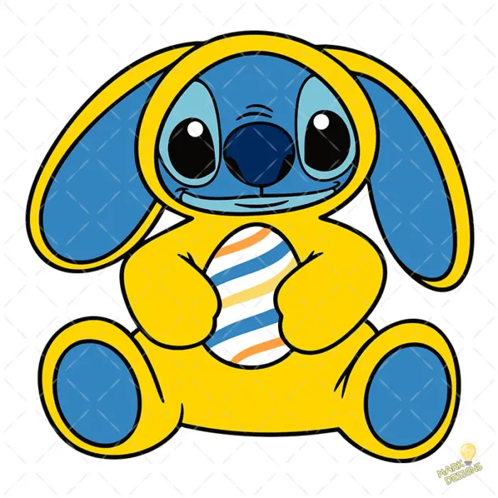 Vector Stitch Pascua - Ilustración de Lilo & Stitch para Camisetas y Tazas