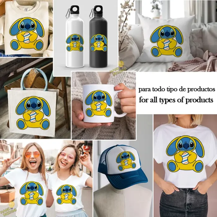 Vector Stitch Pascua - Ilustración de Lilo & Stitch para Camisetas y Tazas
