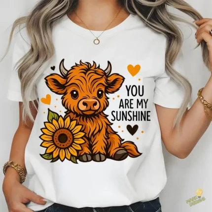 Vector Vaca Escocesa Gratis - Ilustración Kawaii para Sublimación y Cricut