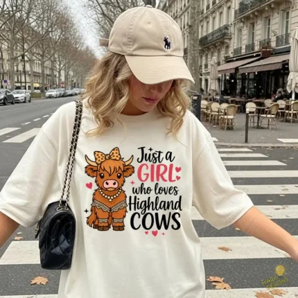 Vector Vaca con Lazo y Perlas - Ilustración Kawaii para Camisetas y Tazas