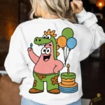 Vector de Patricio de Cumpleaños con Pijama de Dino y Globos