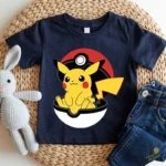 Vector de Pikachu Sentado en una Pokebola Abierta - para Sublimación