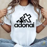 Adonai Estilo Adidas Vector Cruz Cristiano para sublimación