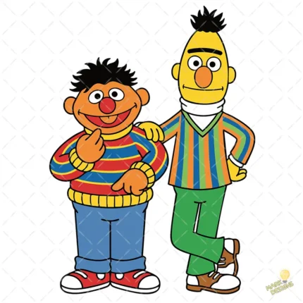 Beto y Enrique Plaza Sésamo Vector para Sublimación Personajes