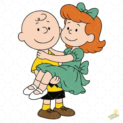 Charlie Brown y Niñita Pelirroja Vector de Sublimación Peanuts