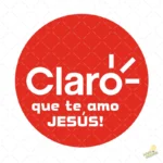 Claro que te amo Jesús Vector Estilo Logo para sublimación
