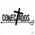 Conectados con Dios Vector Cruz y Circuito para sublimación