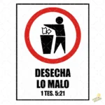 Desecha lo Malo Vector Señal Bíblica para sublimación