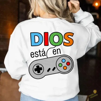 Dios está en Control Vector Gamer cristiano para sublimación