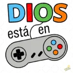 Dios está en Control Vector Gamer cristiano para sublimación