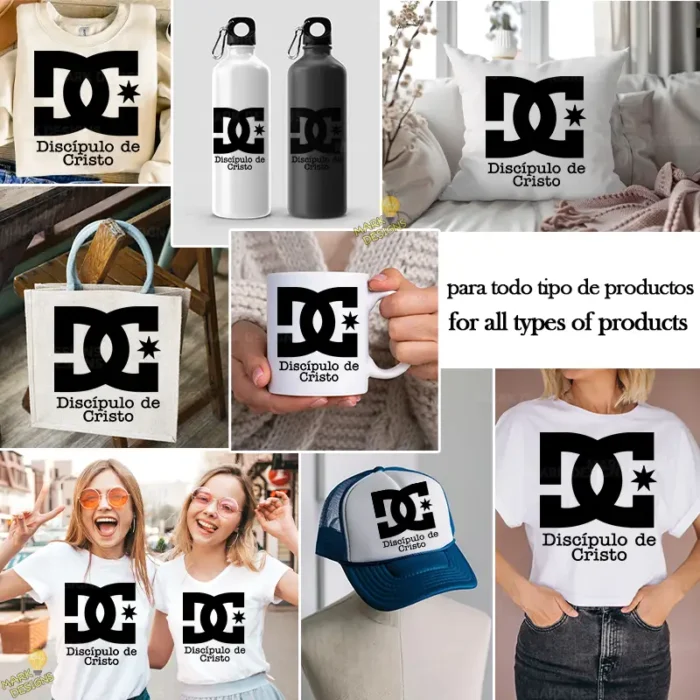 Discípulo de Cristo Estilo Logo DC Vector para sublimación