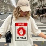 Diseño Cartel Cristiano Pare de Pecar Vector para Sublimar