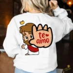 Diseño Cristiano Jesús te Amo Animado con Frase Vector para Sublimar