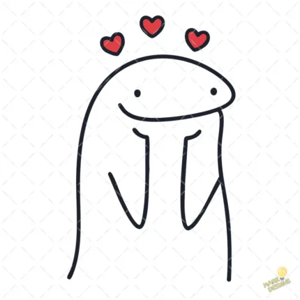 Diseño Flork Feliz con Corazones para Sublimar - Descarga Gratuita