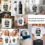 Diseño Vectorial Gym Mode On con Switch para Estampado de Camisetas