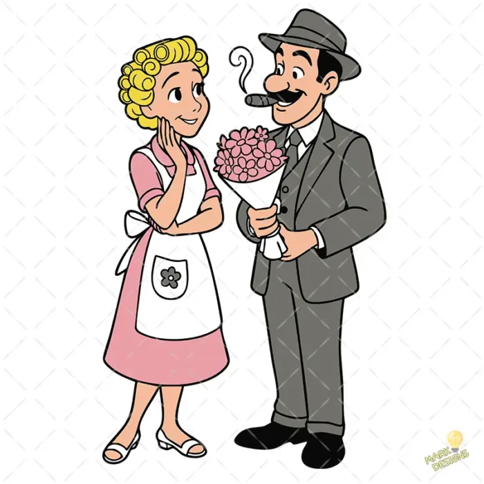 Doña Florinda y Profesor Jirafales Vector para Sublimación El Chavo