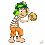 El Chavo del Ocho con Torta de Jamón Vector para Sublimación