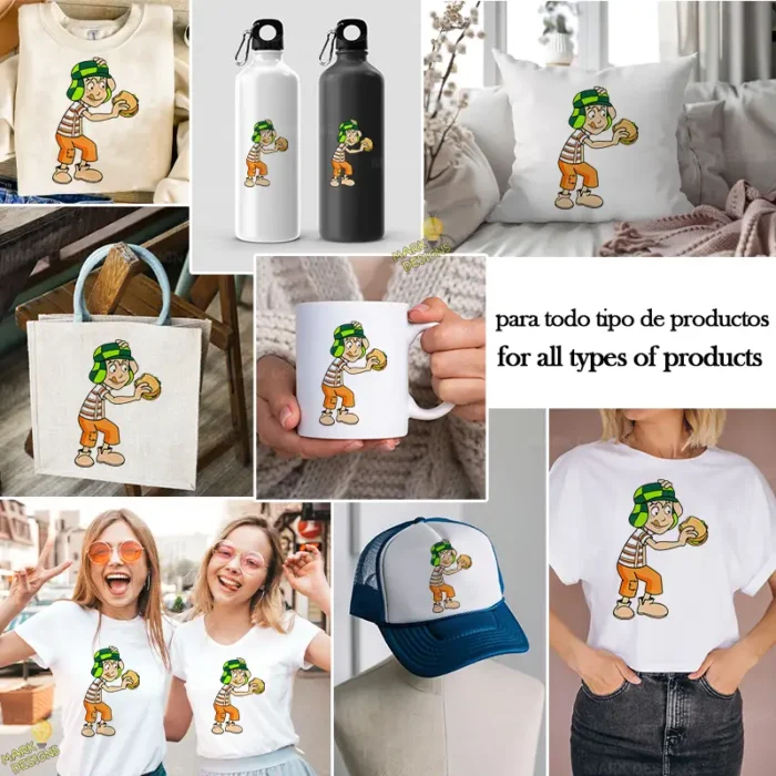 El Chavo del Ocho con Torta de Jamón Vector para Sublimación