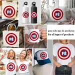 Escudo de la Fé Estilo Capitán América Vector para sublimación - Image 3