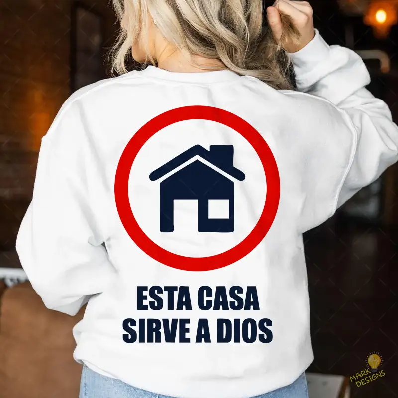 Esta Casa Sirve a Dios Vector Señal para sublimación Esta Casa Sirve a Dios Vector Señal para sublimación