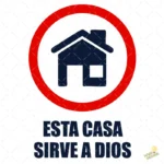 Esta Casa Sirve a Dios Vector Señal para sublimación
