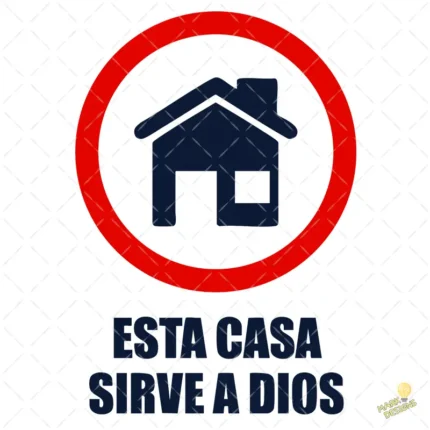 Esta Casa Sirve a Dios Vector Señal para sublimación