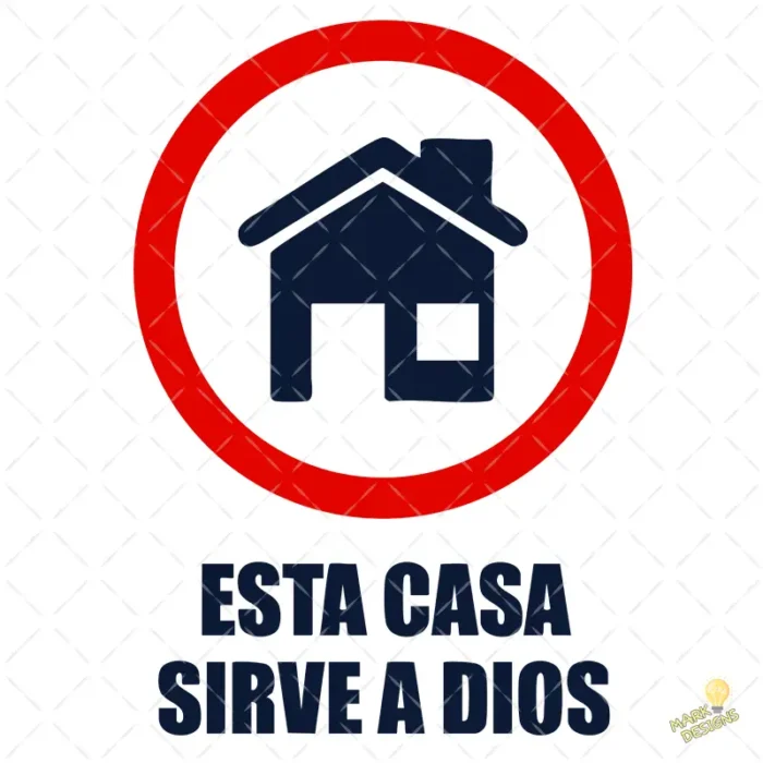 Esta Casa Sirve a Dios Vector Señal para sublimación