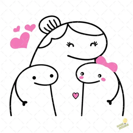 Flork Abuela con Nietos Vector para Sublimación de camisetas y más