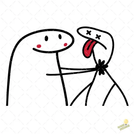 Flork Ahorcando a otro Vector para Sublimación de Humor Negro