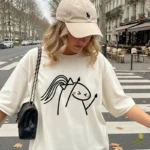 Flork Chica Festejando con Coleta y Moño Vector para Sublimar