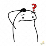 Flork Confundido Rascándose la Cabeza Vector para Sublimar