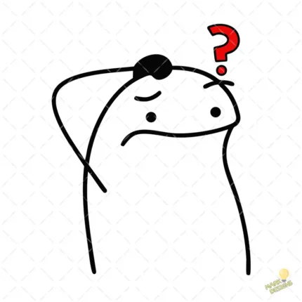 Flork Confundido Rascándose la Cabeza Vector para Sublimar