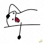 Flork Derrotado y Agotado Vector para Sublimación Humor