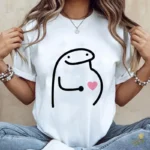 Flork Embarazada con Corazón Rosa Vector para Sublimación