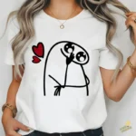 Flork Emocionado con Ojos Brillantes y Corazones Vector