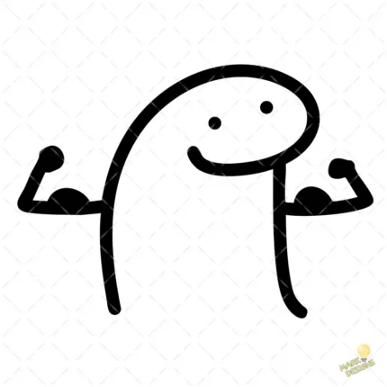 Flork Fuerte Presumiendo Músculos Vector para Sublimación Gym